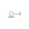 Plafonnier Cercle LED Blanc Noir Diam. 43cm