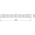 Tube R7s 300W Halogène 118mm