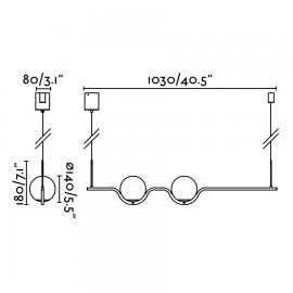 Suspension LEVITA Or