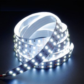 Ruban LED blanc 12V 12W/m IP67 double ligne
