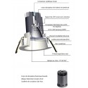 Spot encastré rond fixe 10W LED