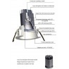 Spot encastré rond fixe 10W LED