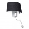 Applique Hotel Lecture LED Blanche Noire