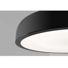 Plafonnier Cercle LED Blanc Noir Diam. 55cm