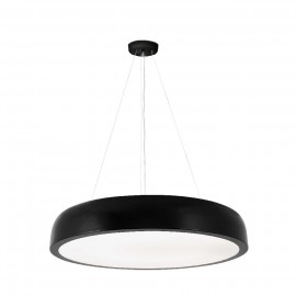 Suspension Cercle_2 LED Blanche Noire Diam. 55cm 