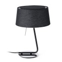 Lampe Hotel Blanche Noire H. 37cm